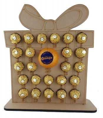 6mm Present Chocolate Orange and Ferrero Rocher Holder Advent Calendar
